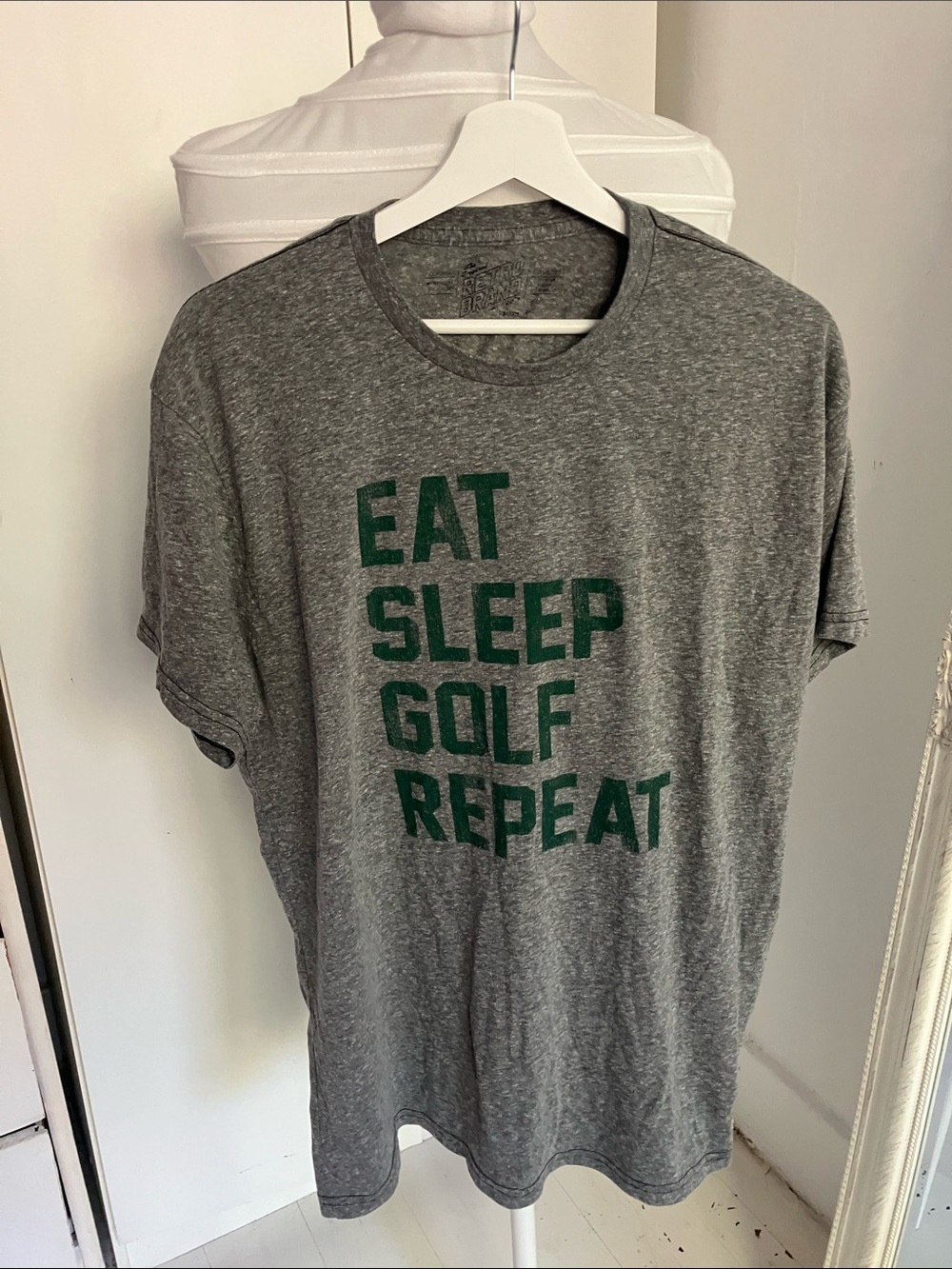 Gray "Eat Sleep Golf Repeat" Graphic Tee